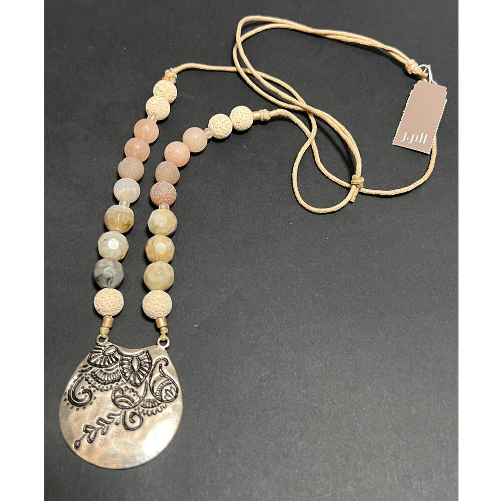 J. JILL NATURE'S PALETTE PENDANT LONG NECKLACE NWT